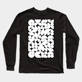 Geometric Pattern - Black & White Shapes #1 Long Sleeve T-Shirt